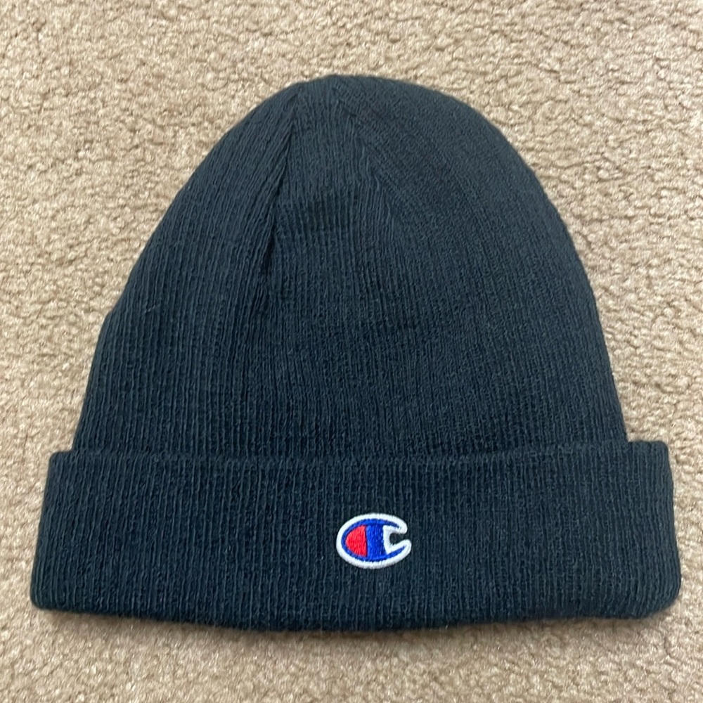 Champion ribbed navy blue beanie - Picture 1 of 2